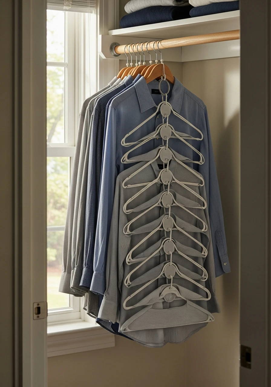 Hanger Connector Hooks - 50 Smart Clothes Storage Ideas