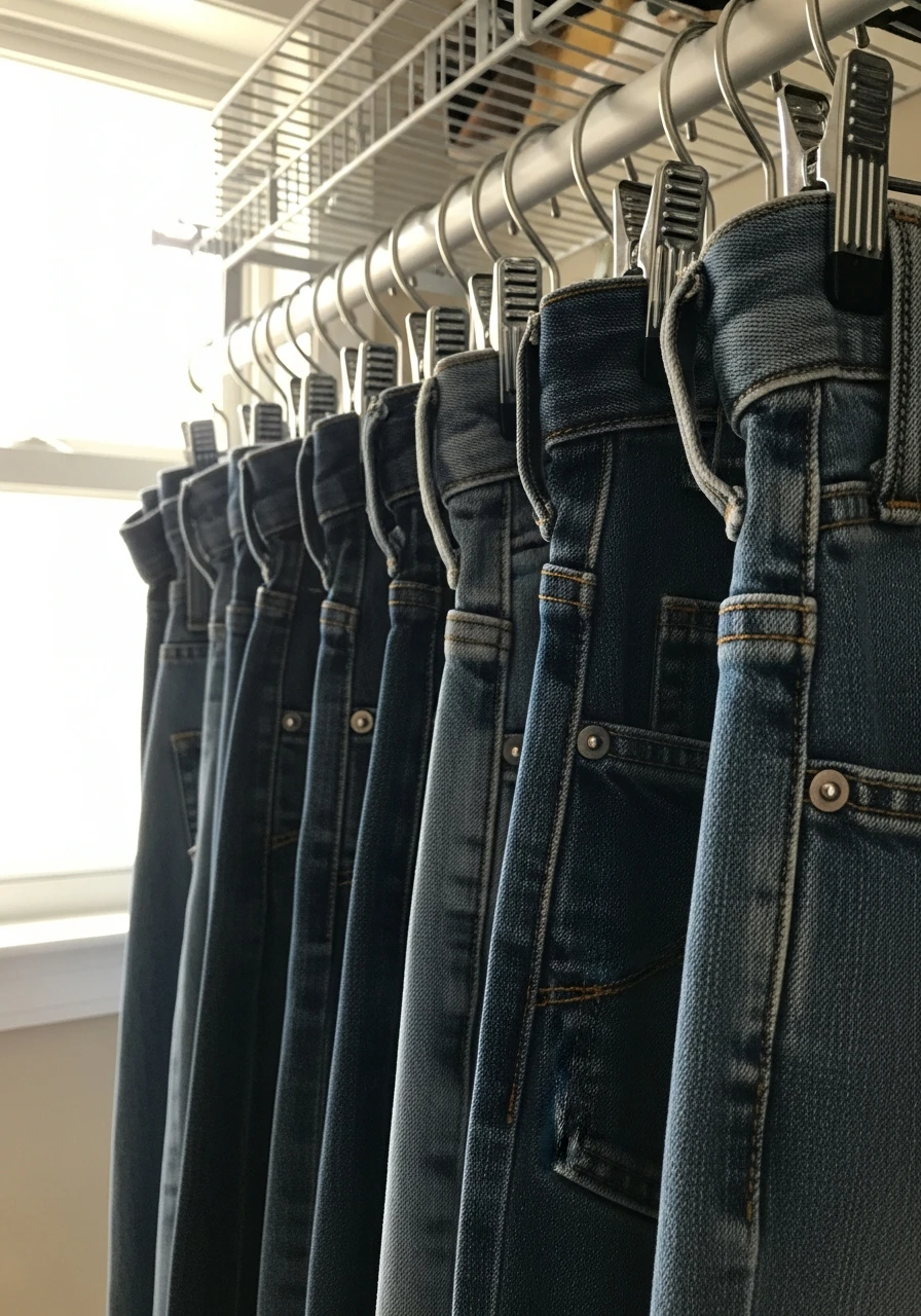 S-Hooks for Jeans - 50 Smart Clothes Storage Ideas