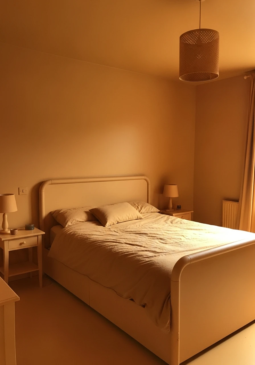 Clay Ochre Saturation - color drenching bedroom