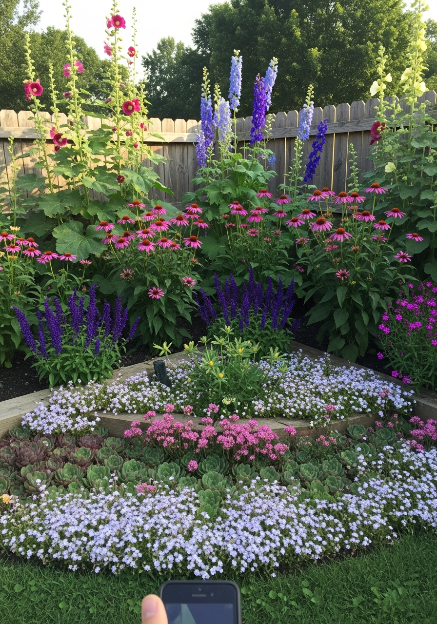 1. Layered Perennial Flower Mix