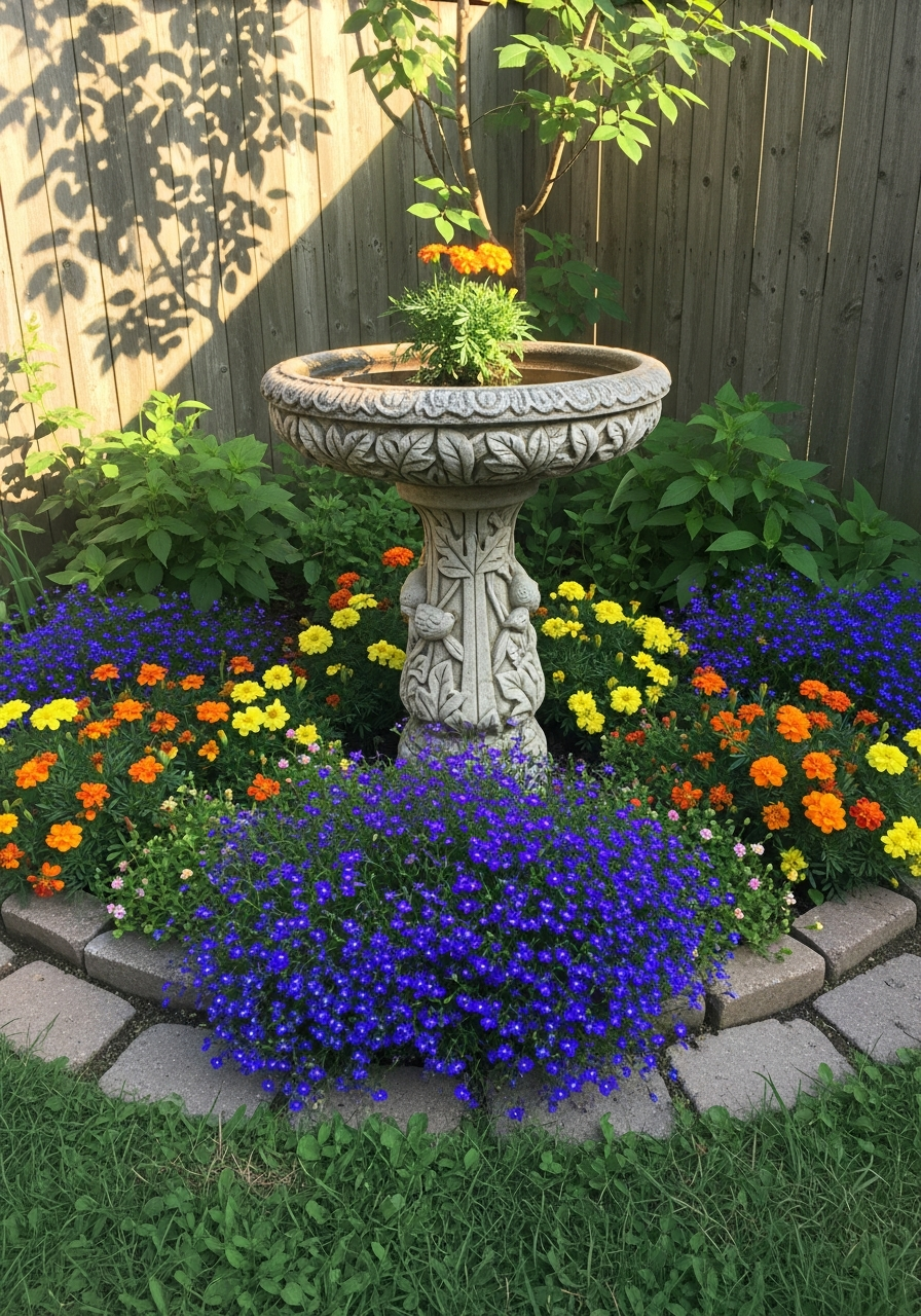 6. Birdbath Focal Point