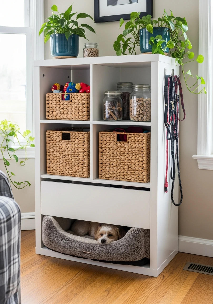 Dog Supply Corner - 34 Genius Cube Storage Ideas for a High-End Look