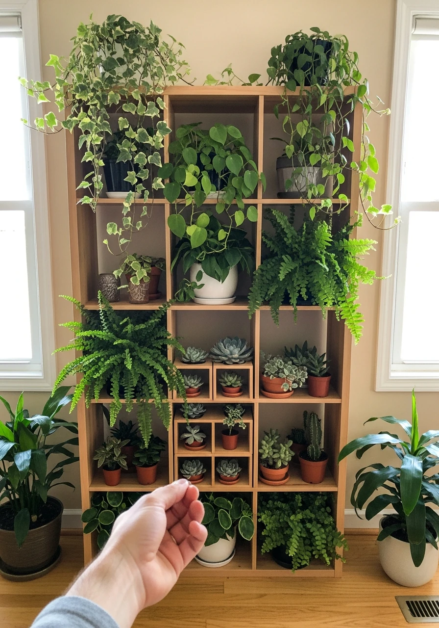 Vertical Plant Stand - 34 Genius Cube Storage Ideas for a High-End Look