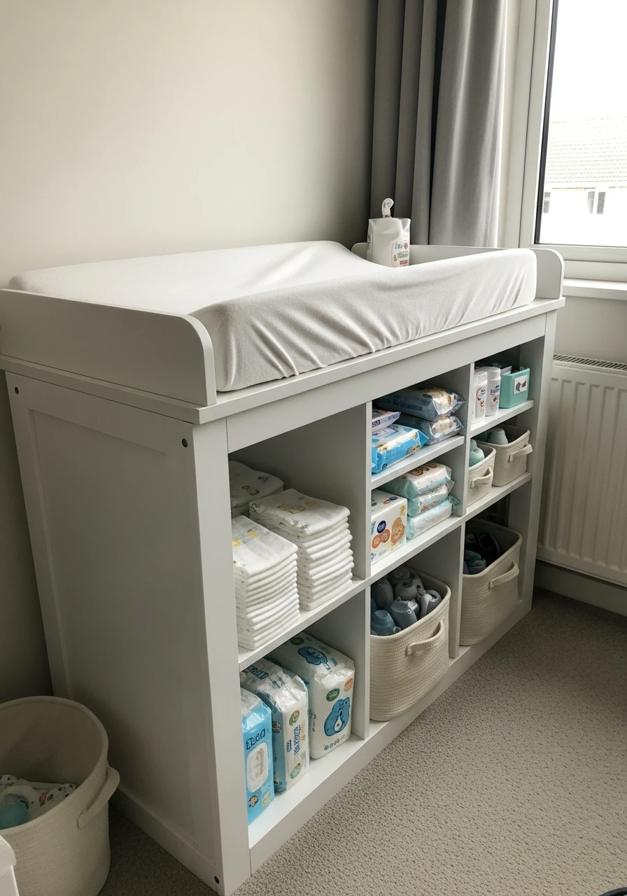 Nursery Changing Station - 34 Genius Cube Storage Ideas for a High-End Look