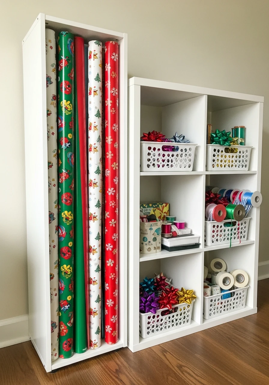 Holiday Wrapping Station - 34 Genius Cube Storage Ideas for a High-End Look