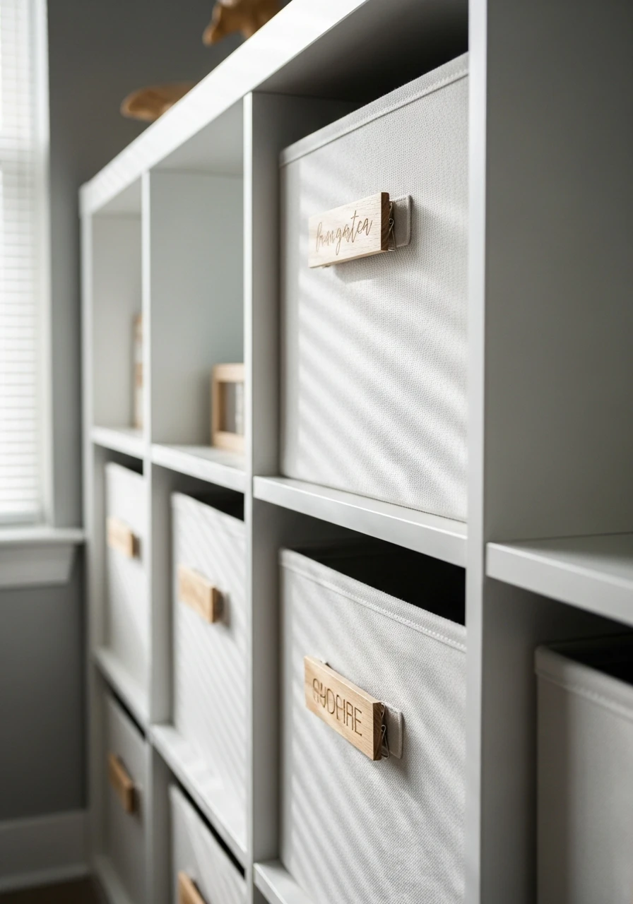 Stylish Clip-On Labels - 34 Genius Cube Storage Ideas for a High-End Look