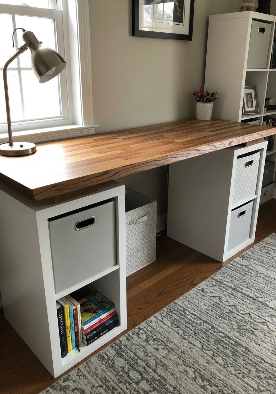 DIY Office Desk - 34 Genius Cube Storage Ideas for a High-End Look