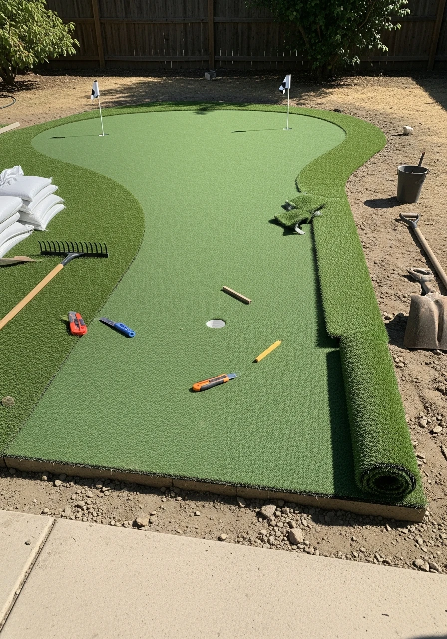 Backyard Putting Green - 50 Easy DIY Backyard Ideas to Create Your Dream Outdoor Space