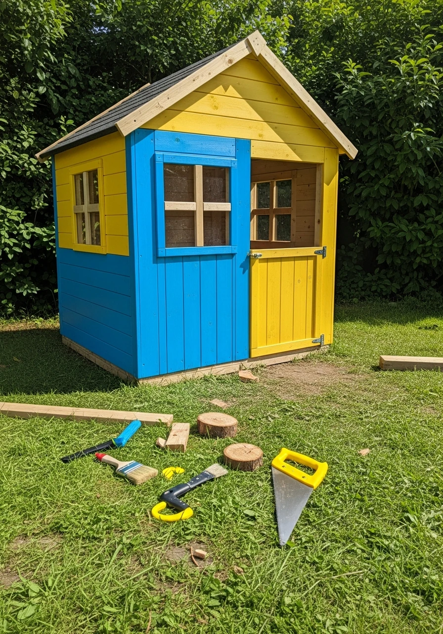 Kids Playhouse Fun - 50 Easy DIY Backyard Ideas to Create Your Dream Outdoor Space