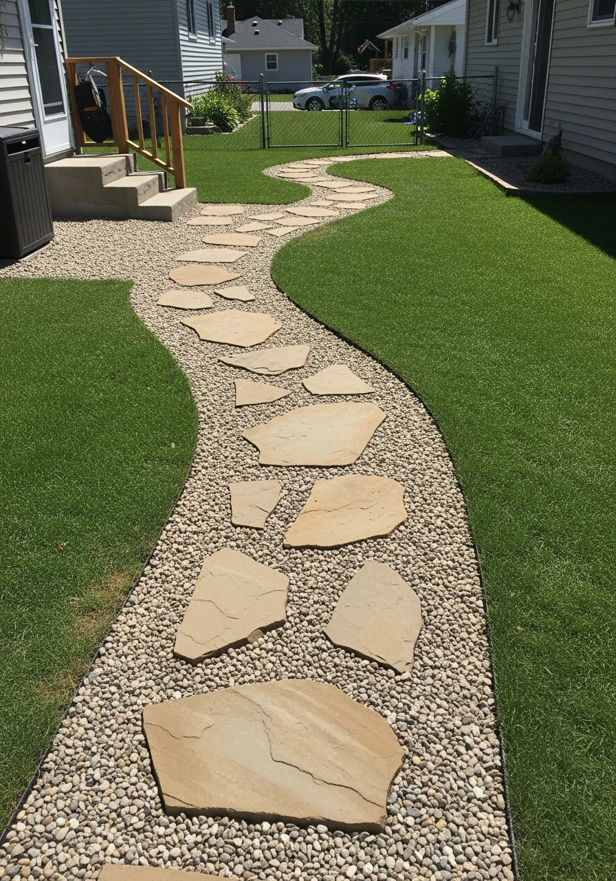 Stone Garden Path - 50 Easy DIY Backyard Ideas to Create Your Dream Outdoor Space