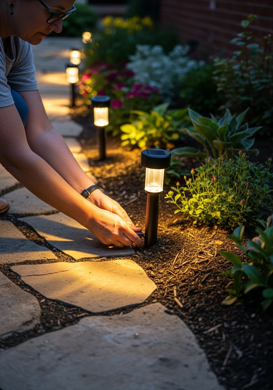 Solar Path Lights - 50 Easy DIY Backyard Ideas to Create Your Dream Outdoor Space