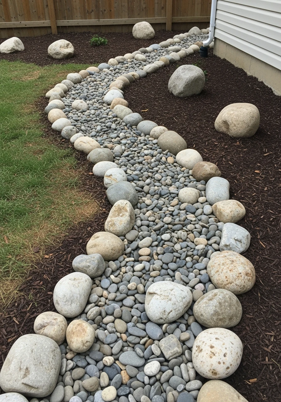 Dry River Bed - 50 Easy DIY Backyard Ideas to Create Your Dream Outdoor Space