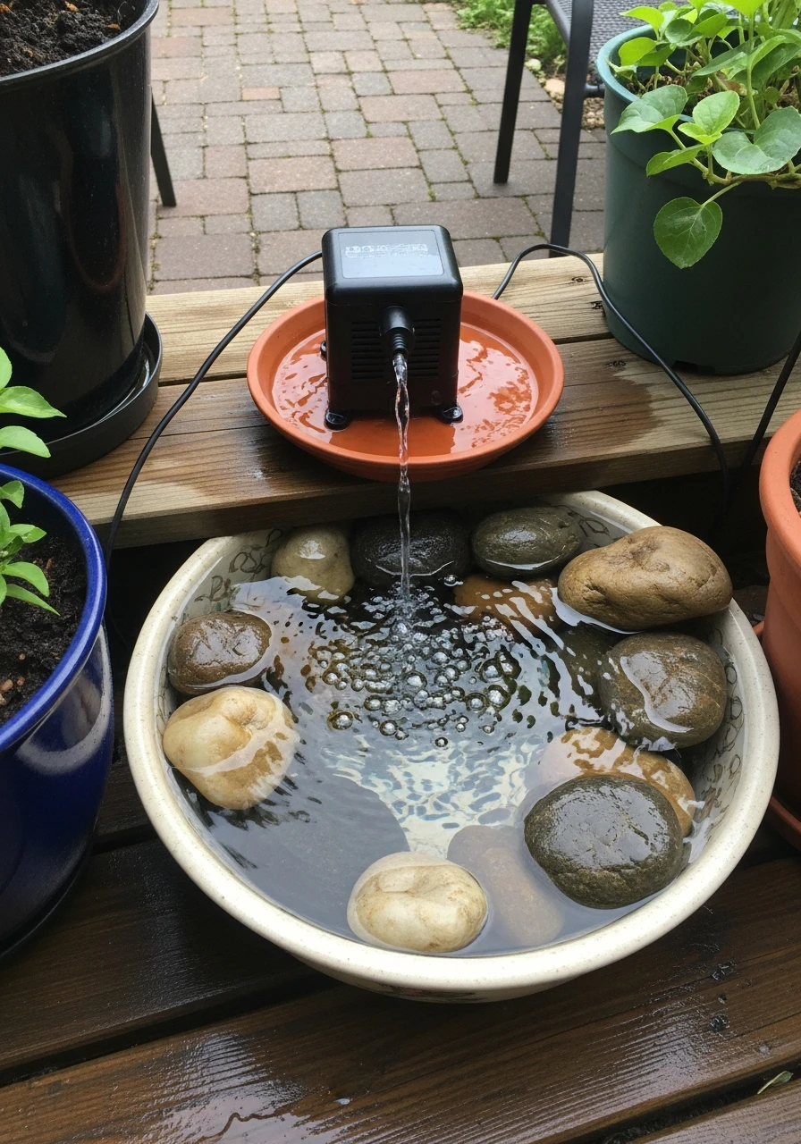 Mini Water Fountain - 50 Easy DIY Backyard Ideas to Create Your Dream Outdoor Space
