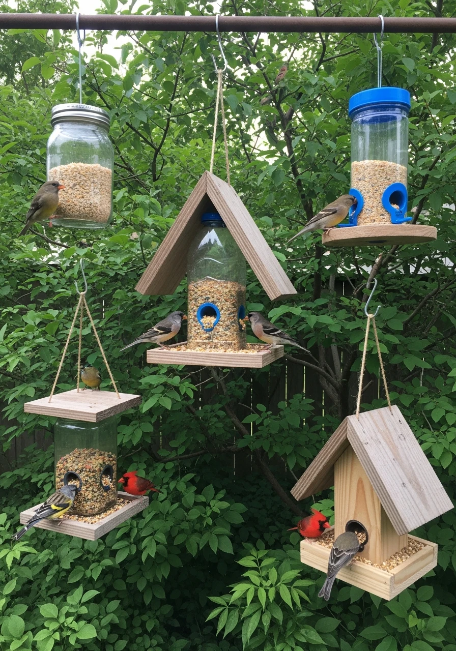 DIY Bird Feeders - 50 Easy DIY Backyard Ideas to Create Your Dream Outdoor Space