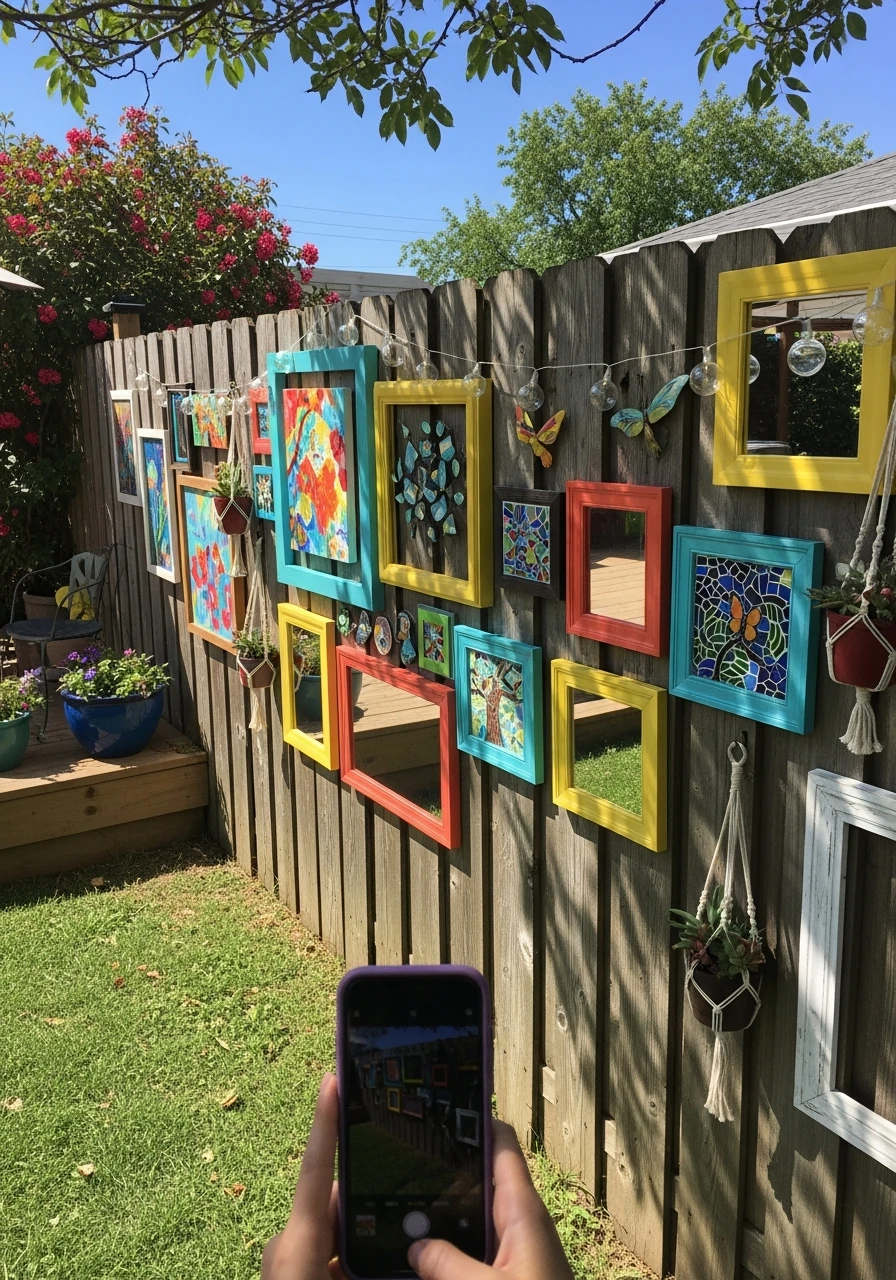 Outdoor Art Display - 50 Easy DIY Backyard Ideas to Create Your Dream Outdoor Space
