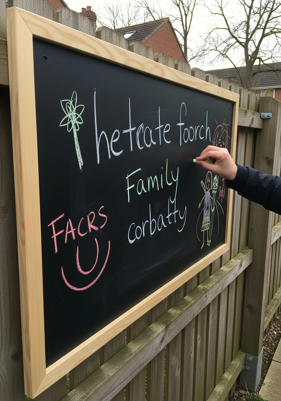 Chalkboard Fence - 50 Easy DIY Backyard Ideas to Create Your Dream Outdoor Space