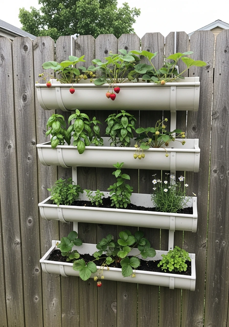 Gutter Garden Planters - 45 Genius DIY Garden Ideas to Spruce Up Your Yard