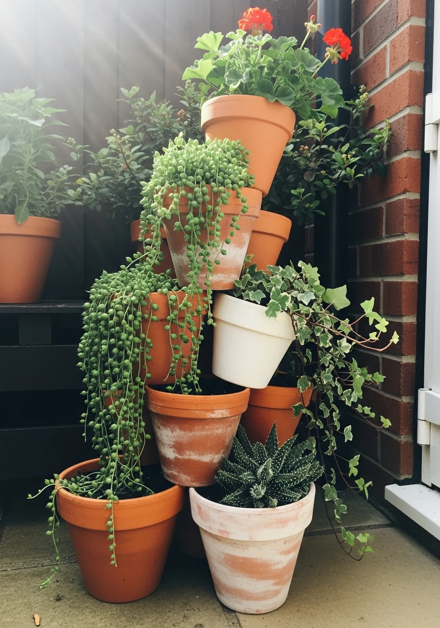 Terra Cotta Pot Stackers - 45 Genius DIY Garden Ideas to Spruce Up Your Yard