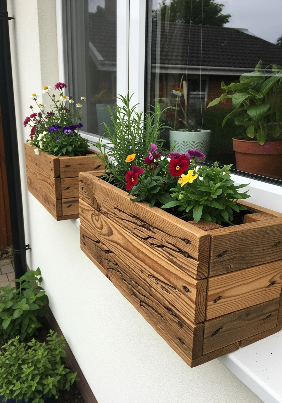 Window Box from Pallets - 45 Genius DIY Garden Ideas to Spruce Up Your Yard