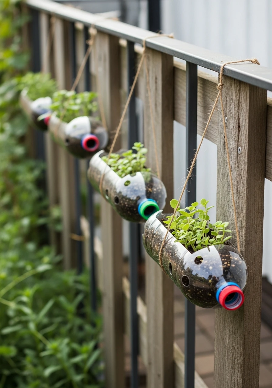Hanging Bottle Planters - 45 Genius DIY Garden Ideas to Spruce Up Your Yard