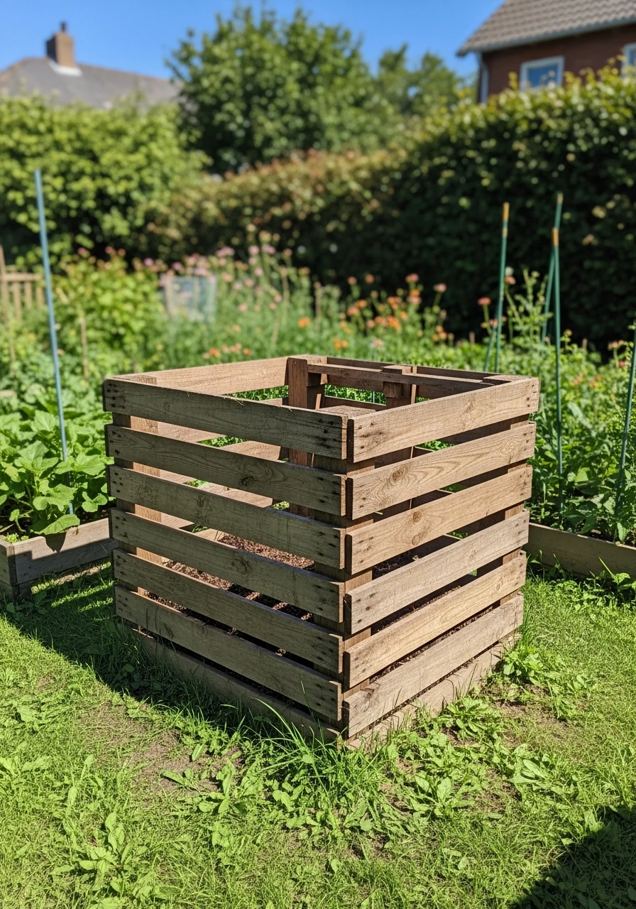 Wooden Pallet Compost Bin - 45 Genius DIY Garden Ideas to Spruce Up Your Yard