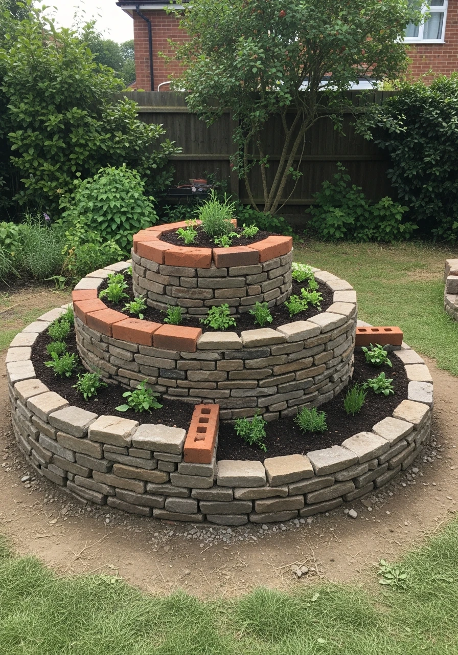 Stone Spiral Herb Garden - 45 Genius DIY Garden Ideas to Spruce Up Your Yard