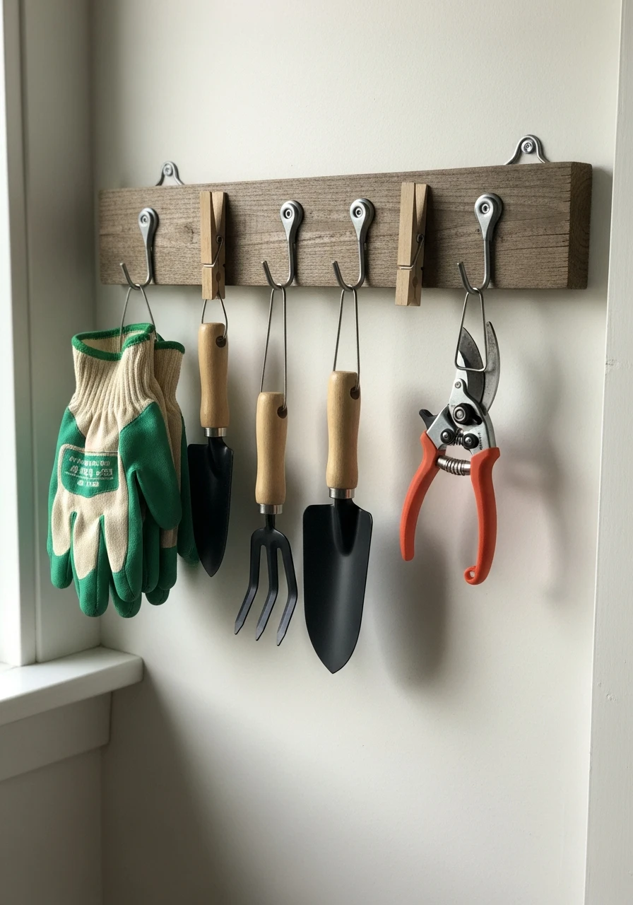 Glove and Tool Holder - 45 Genius DIY Garden Ideas to Spruce Up Your Yard