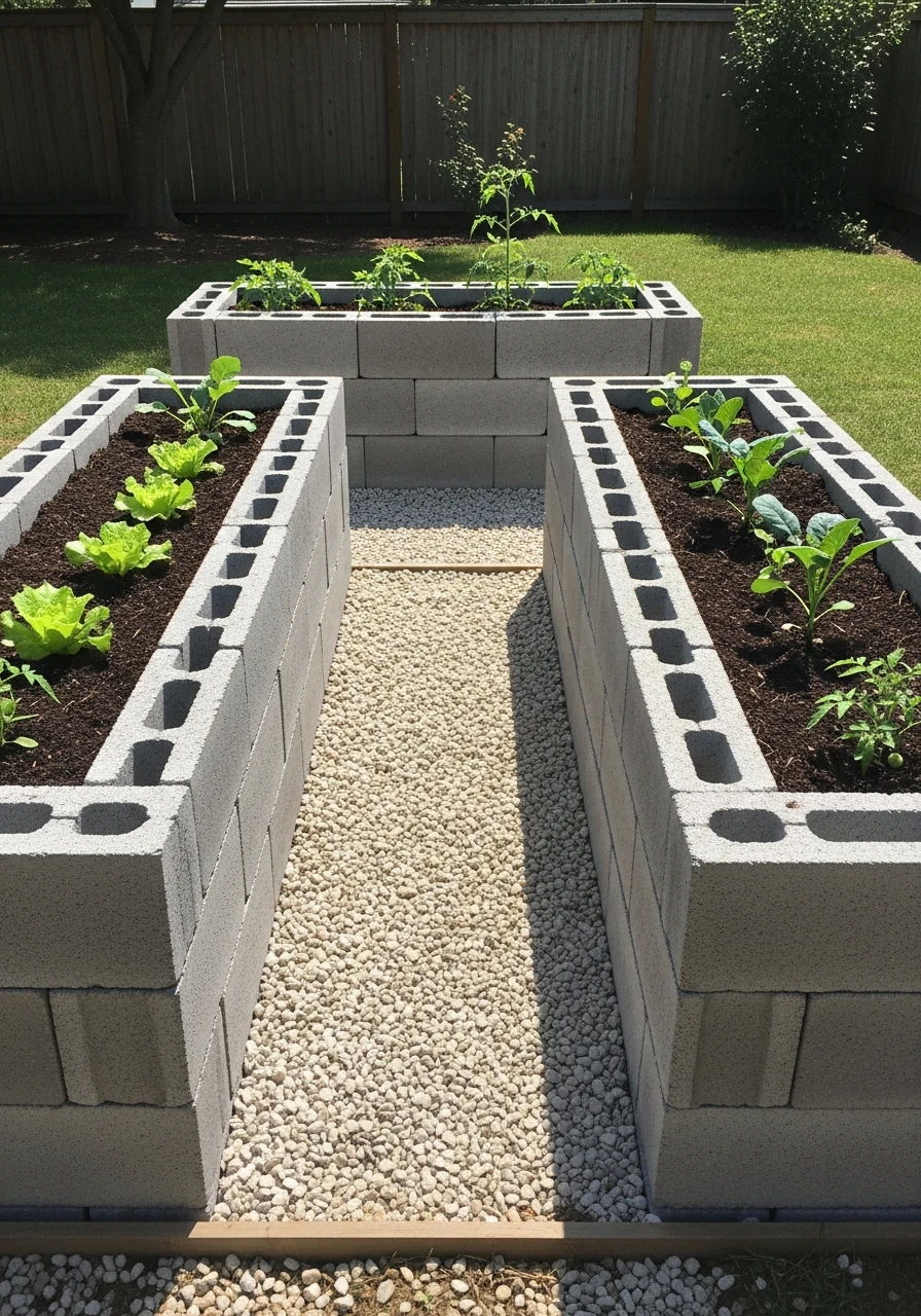 Cinder Block Raised Bed - 45 Genius DIY Garden Ideas to Spruce Up Your Yard