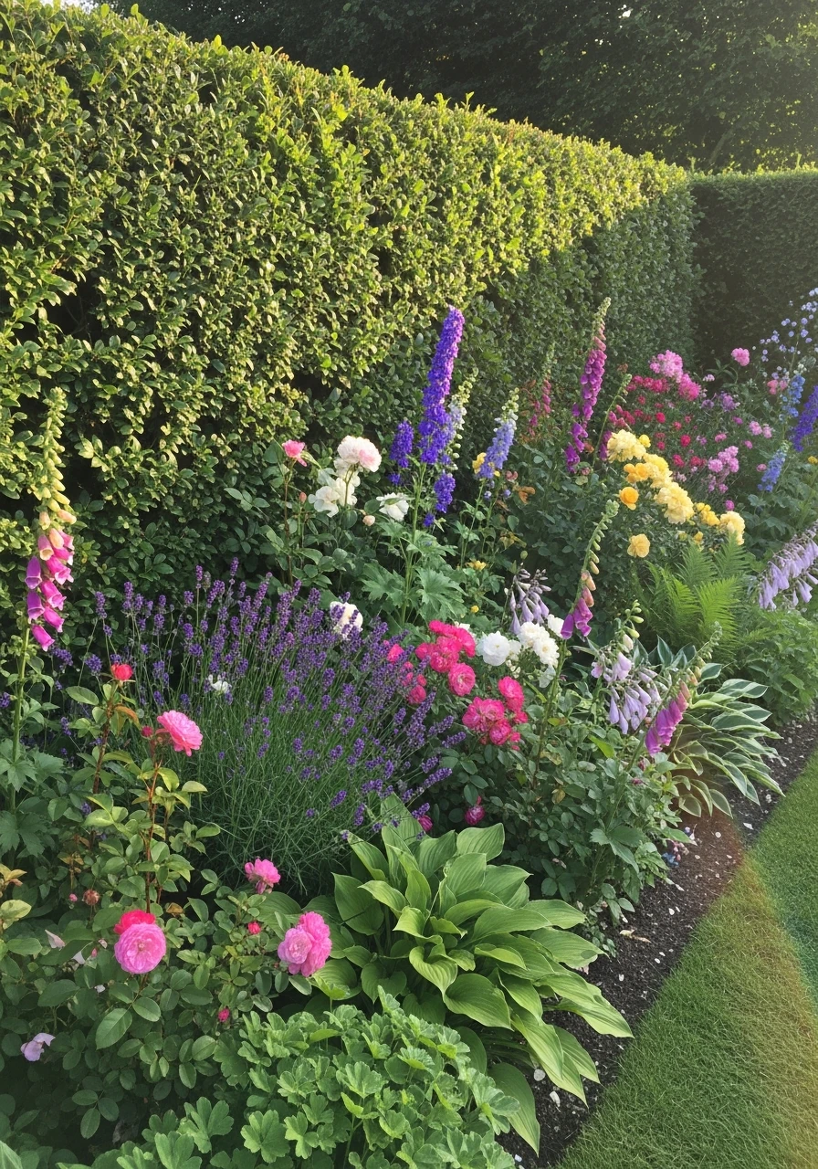 34. English Garden Hedge Border