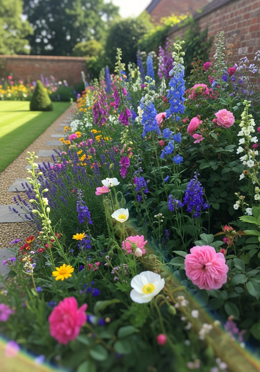 40. Flower Filled Garden Borders