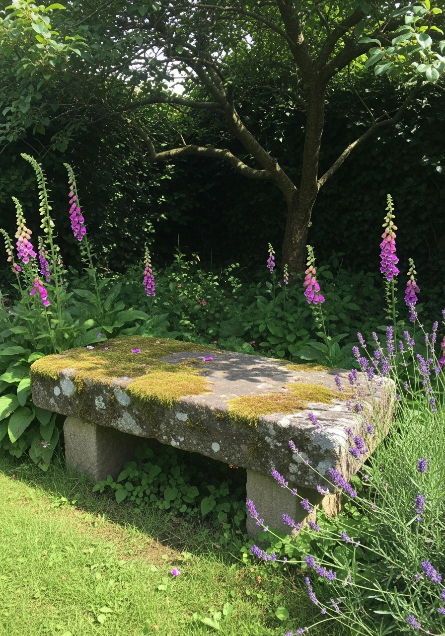 47. English Garden Stone Seating