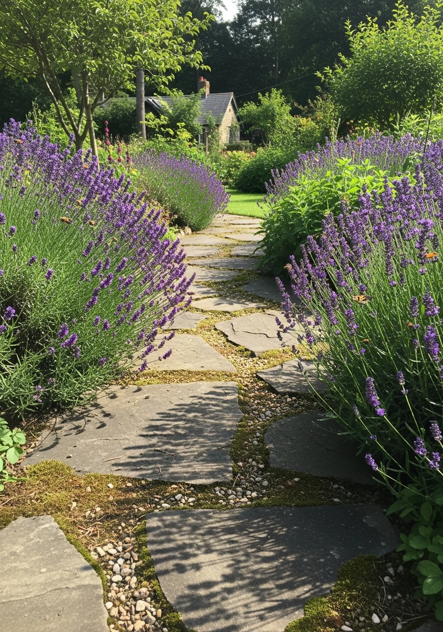 7. Lavender Border Path