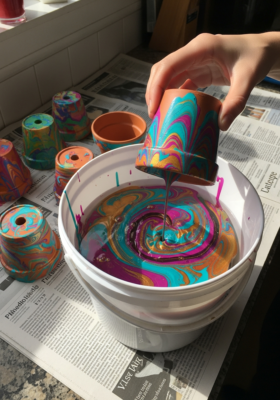 10. Cool Marble Swirl Effect