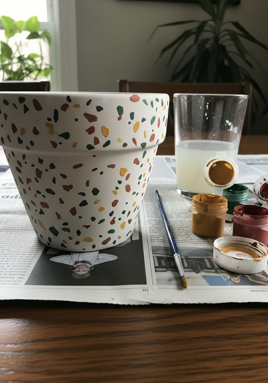 11. Trendy Faux Terrazzo Look