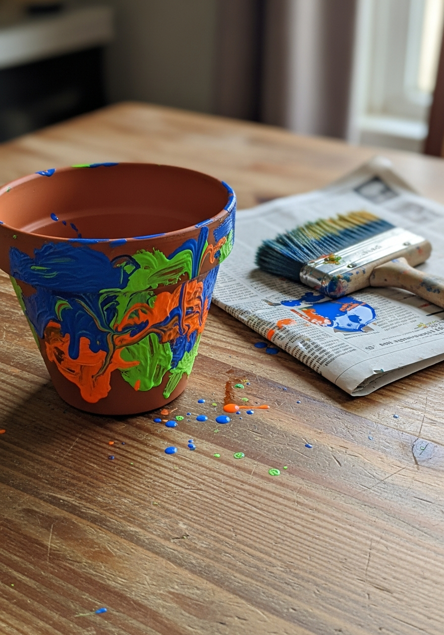 17. Messy Abstract Splatter Art