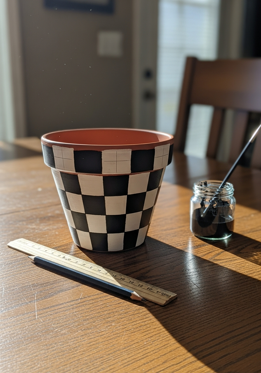 21. Classic Black Checkerboard Pattern