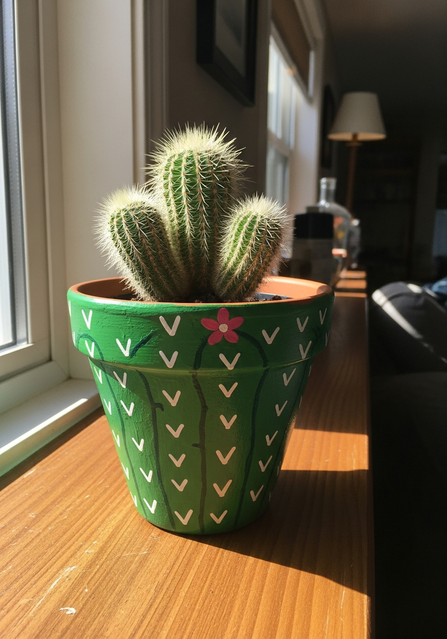 25. Fun Painted Cactus Pattern
