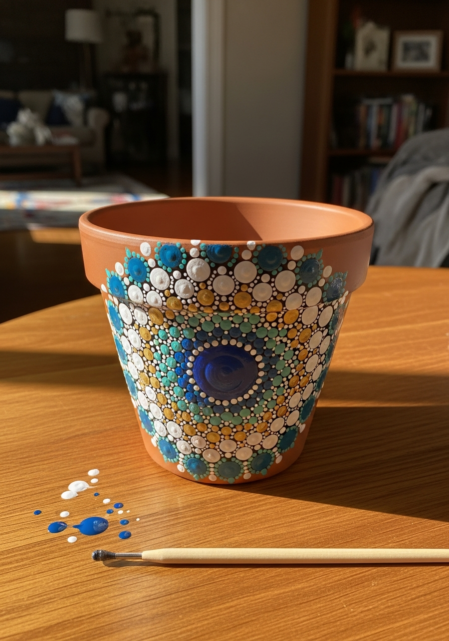 27. Detailed Mandala Dot Art