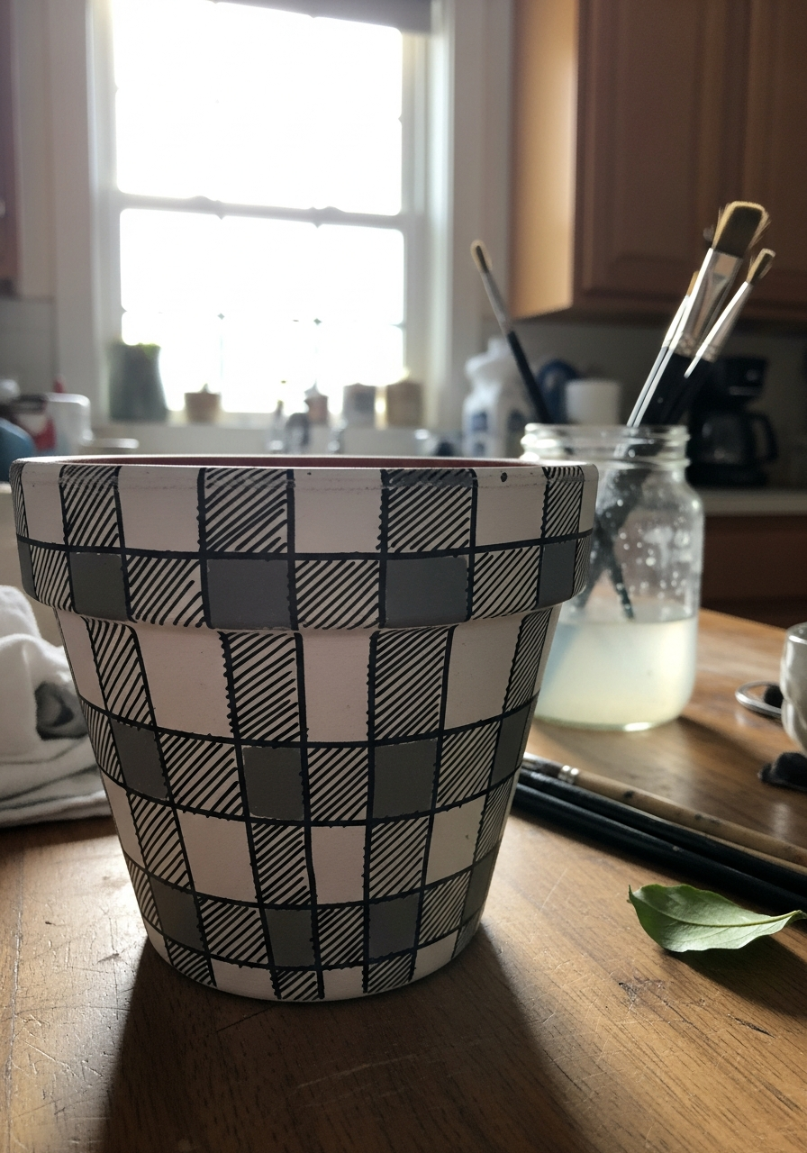 5. Rustic Buffalo Plaid Design