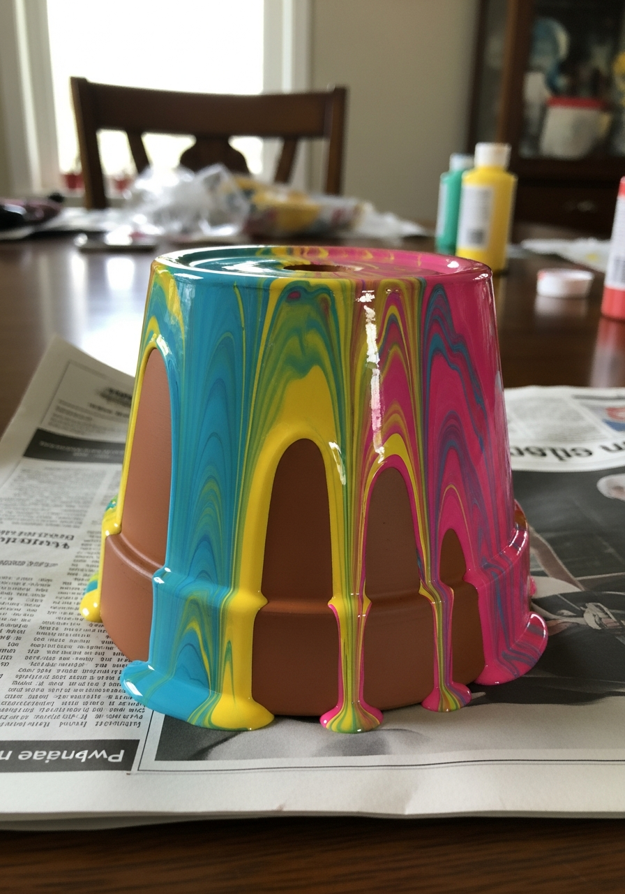 8. Creative Drip Paint Style