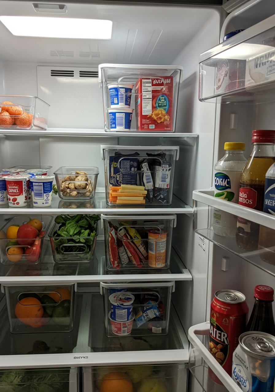 1. Clear Stackable Storage Bins