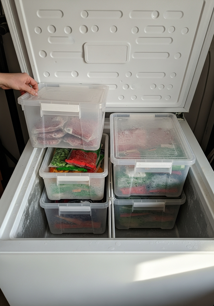 10. Freezer Chest Bins