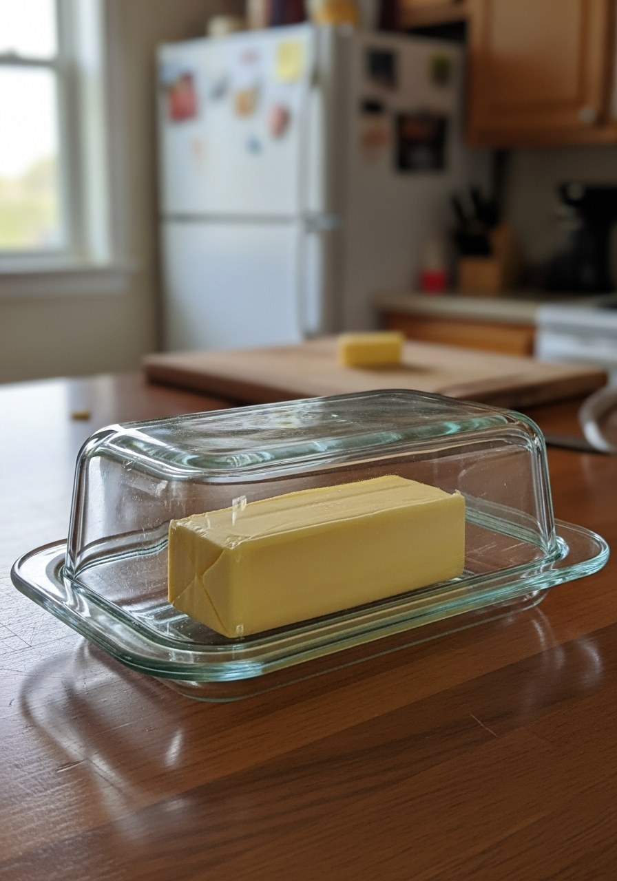 18. Glass Butter Dish