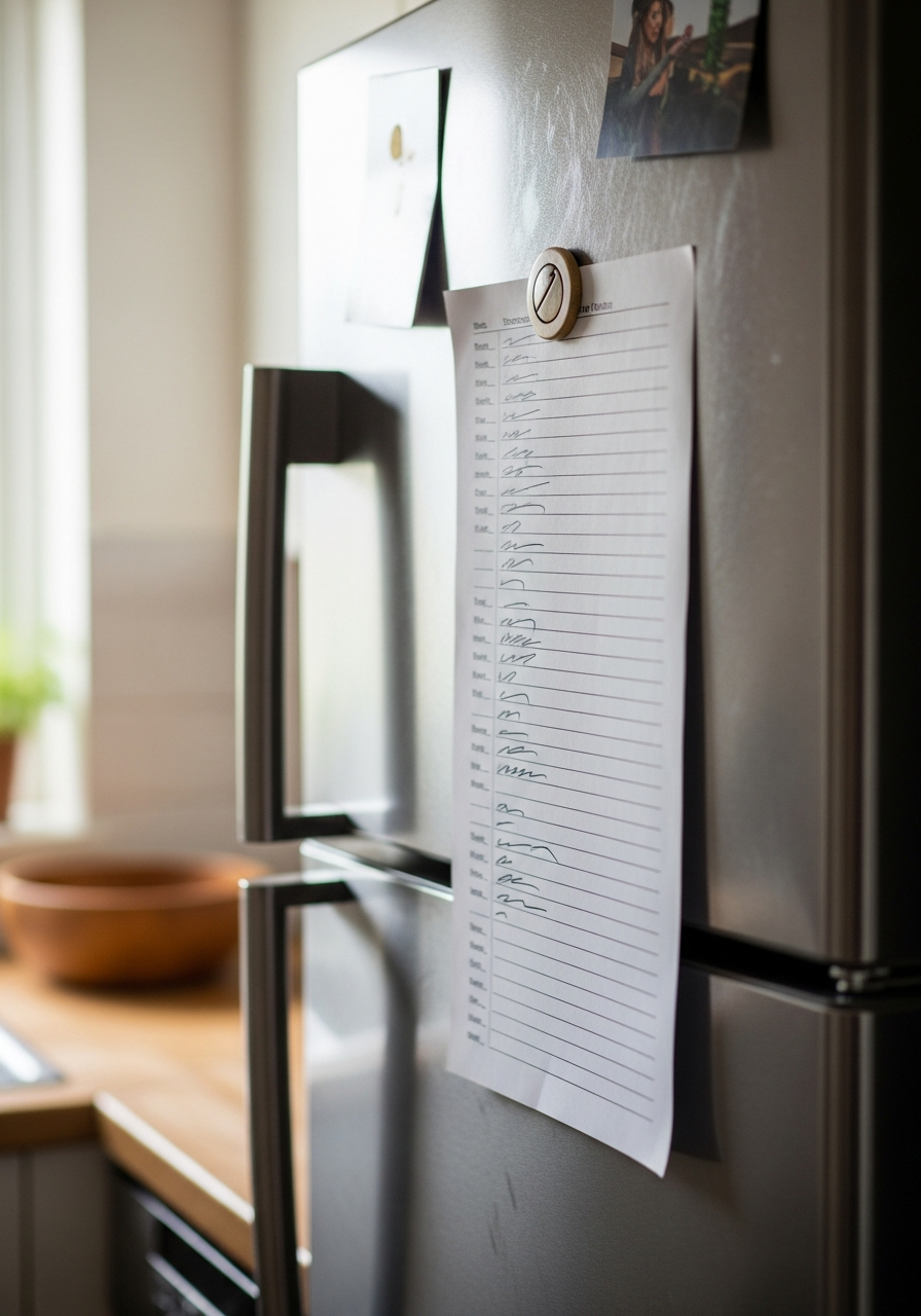 48. Weekly Fridge Inventory Sheet