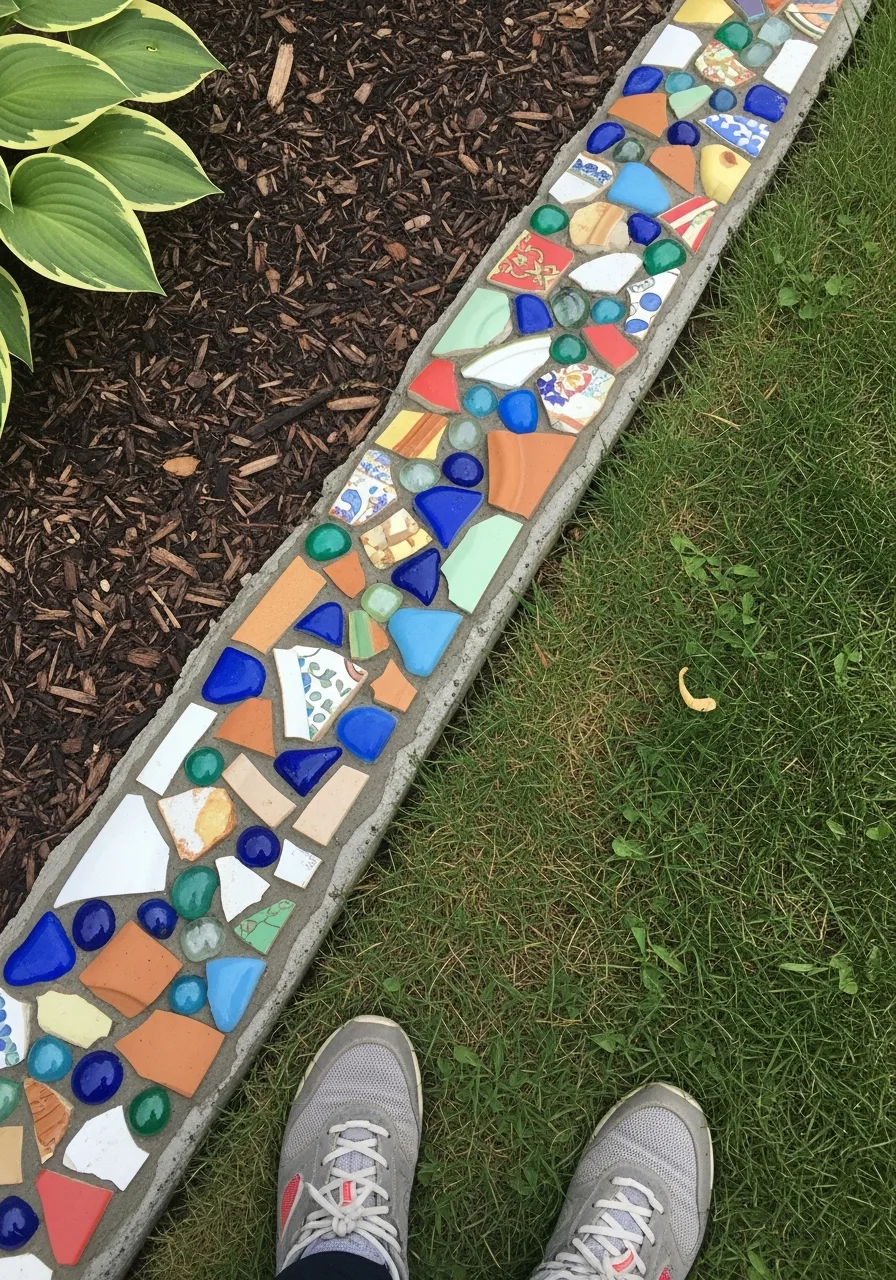 35. Upcycled Mosaic Border Inlays