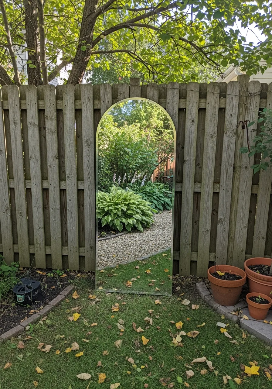 10. Garden Mirror Illusions