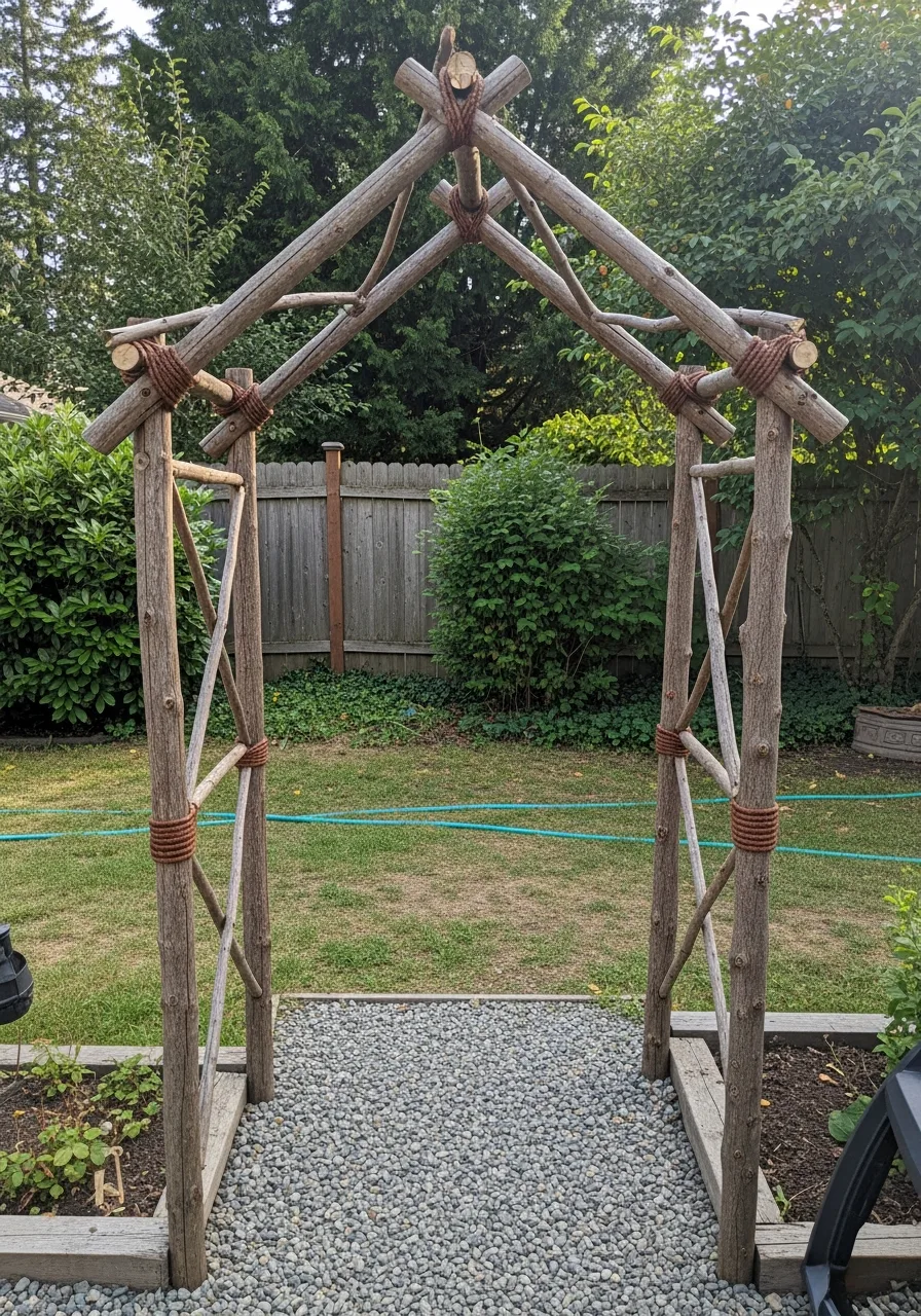 14. DIY Branch Garden Arch