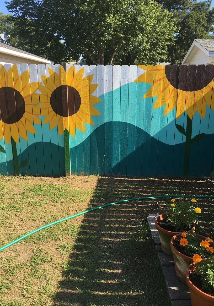 15. Colorful Fence Murals
