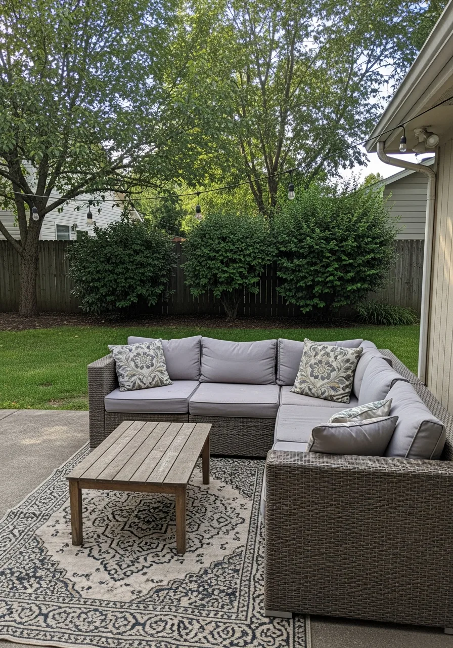 2. Outdoor Living Room Setup