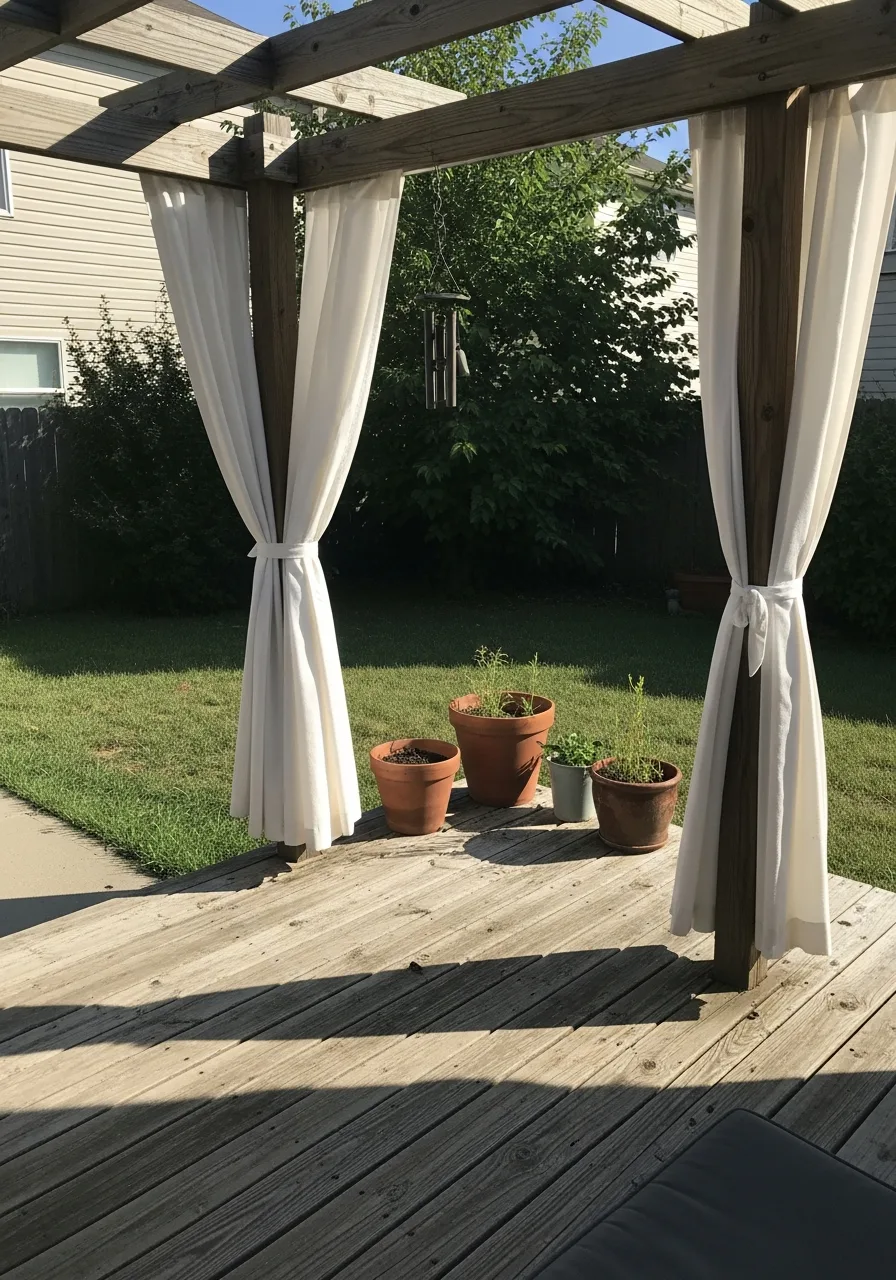 22. Pergola with Curtains